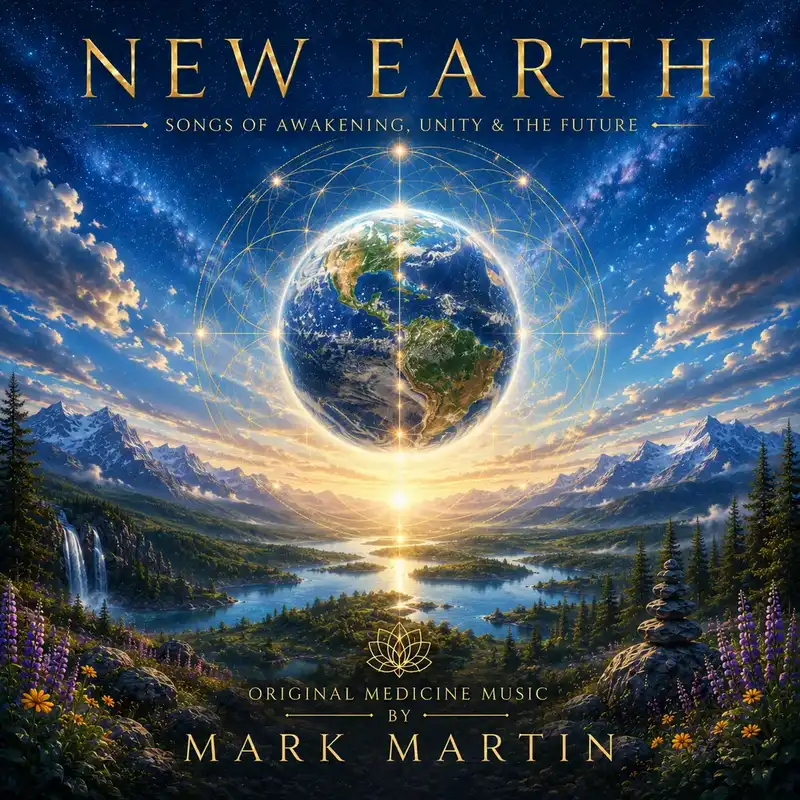 New Earth album cover design placeholder for Mark Martin's upcoming release.
