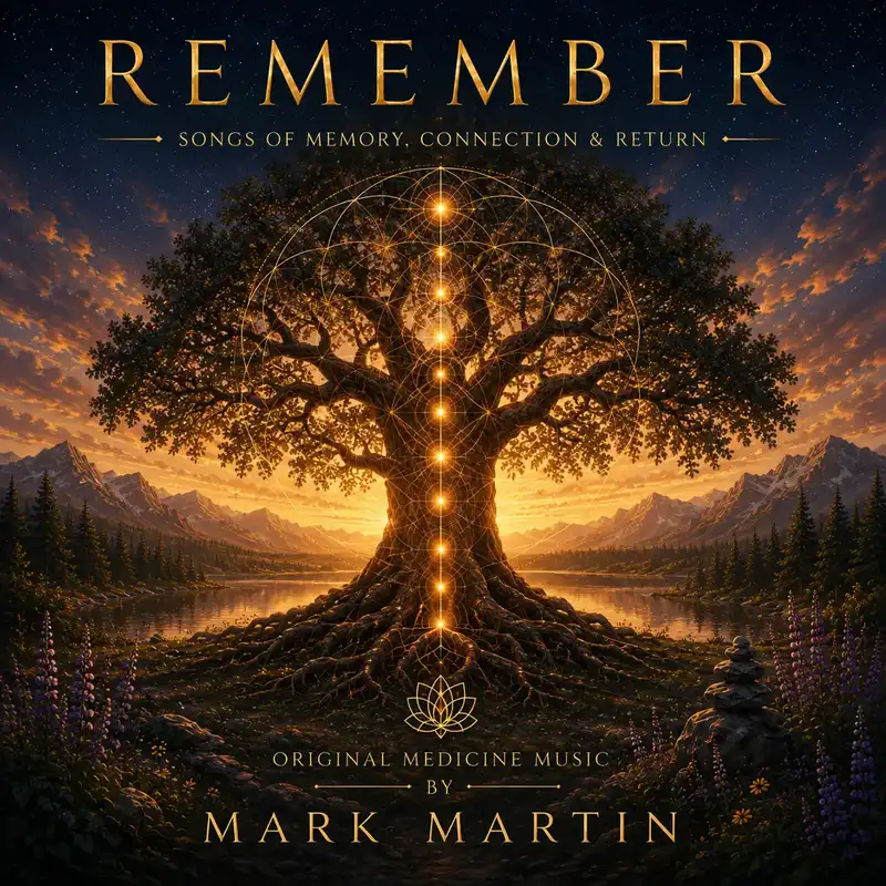 Remember album cover by Mark Martin, visually symbolizing memory, awakening, and the navigation of emotional change.